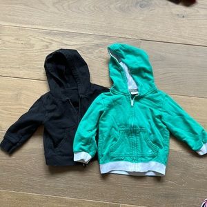 Two 6-12 month boys hoodie jacket